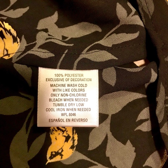 Charter Club Black Print Lace Pom Pom Sleeves - Picture 8 of 8